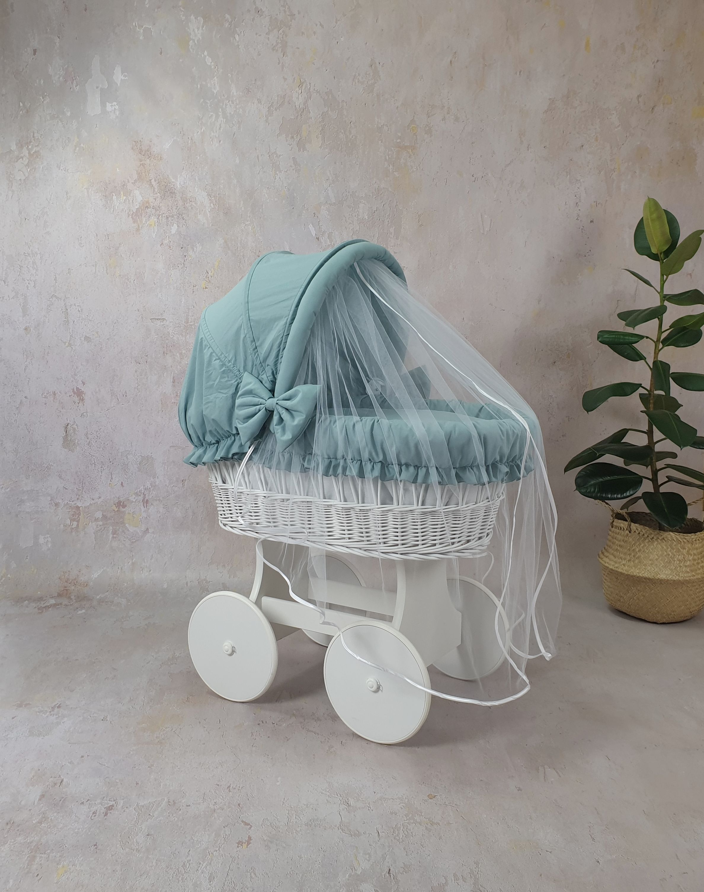 Stubenwagen Komplettset mit Haube und Moskitonetz Khaki - Bild 3