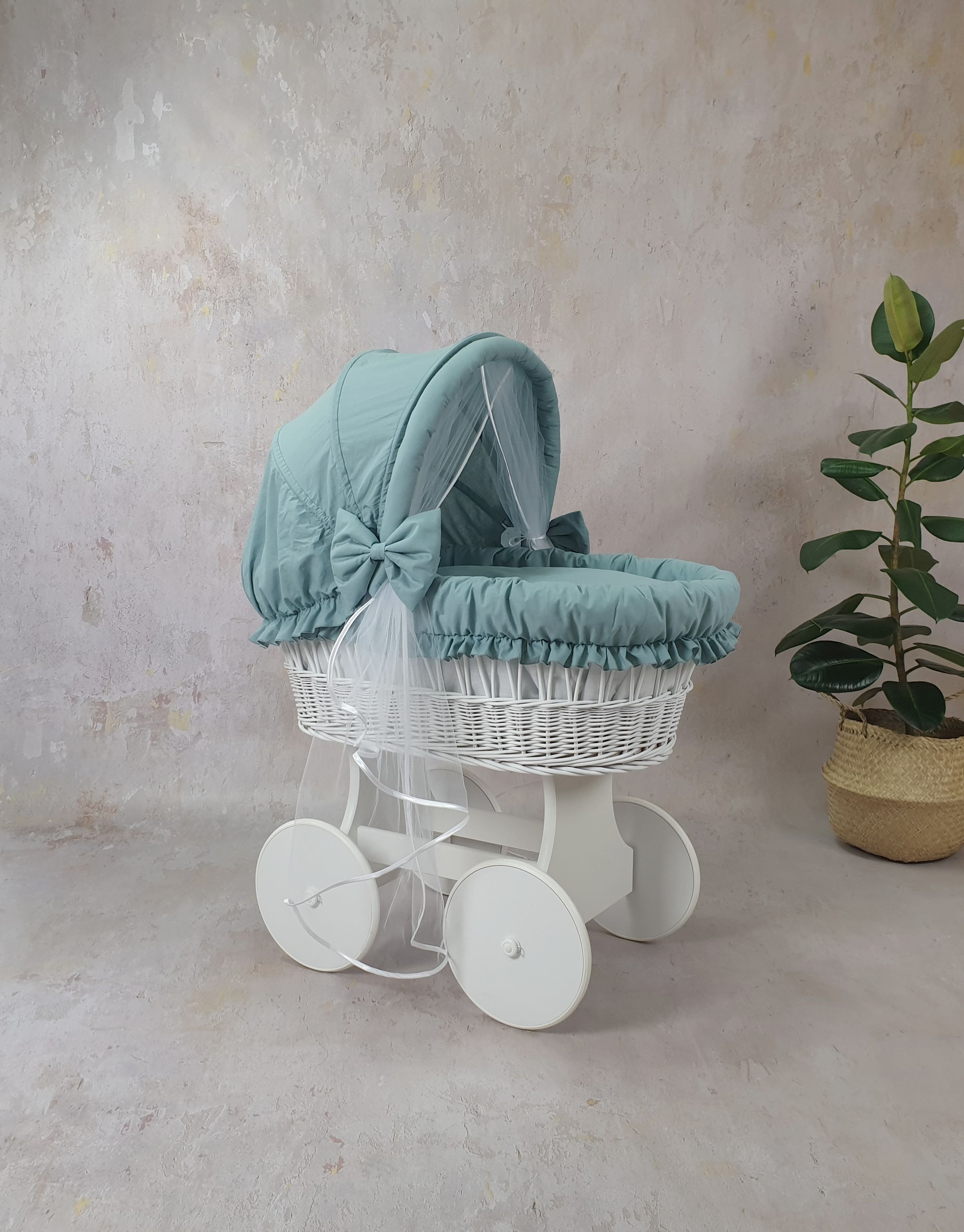 Stubenwagen Komplettset mit Haube und Moskitonetz Khaki - Bild 4