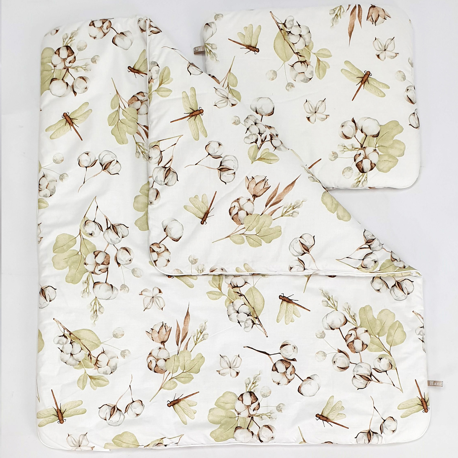 Stubenwagen mit Himmel mit Bettwäsche Set Beige Waffel Serie hgbe-kola - Bild 7